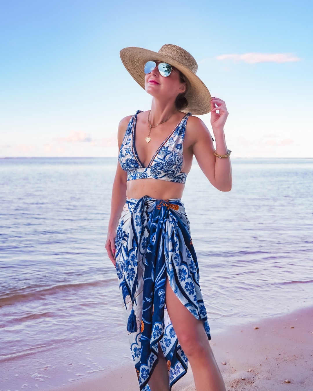 These coordinating blue and white swim separates are so chic and flattering! The high-waisted bottoms are reversible too. Fits run true to size. 

~Erin xo 

#LTKSeasonal #LTKSwim #LTKTravel