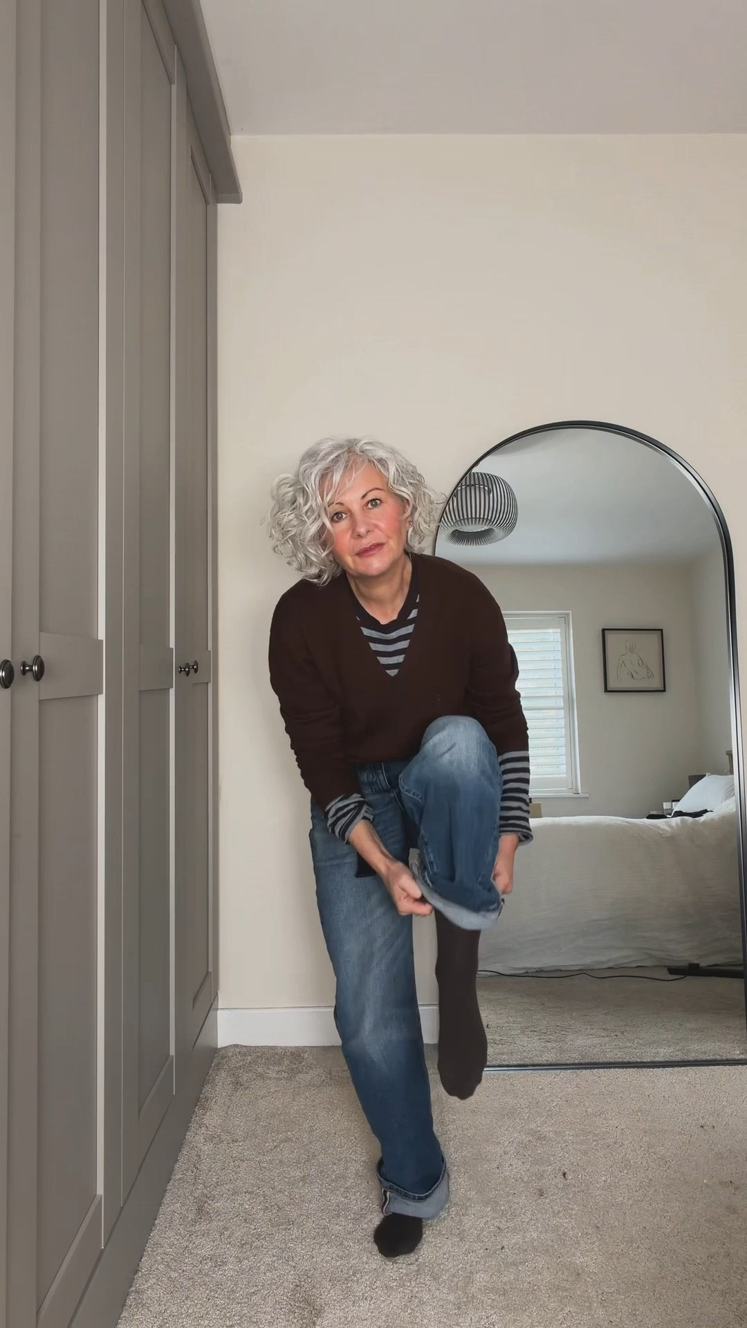 Layered winter outfit +stripes + jeans +jacket 

#LTKuk #LTKwinter #LTKeurope