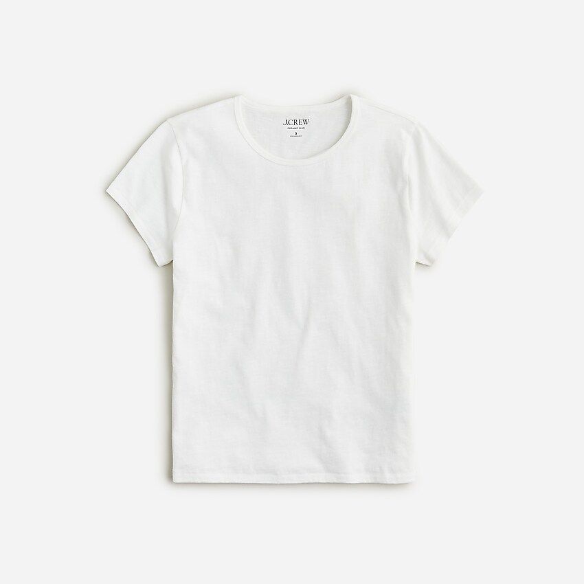 Slim-fit crewneck T-shirt in organic slub cotton | J.Crew US