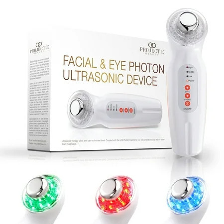 Project E Beauty SkinSonic LED Ultrasonic Wand Face & Eye Anti-Aging Skin Firming Collagen Boost | Walmart (US)
