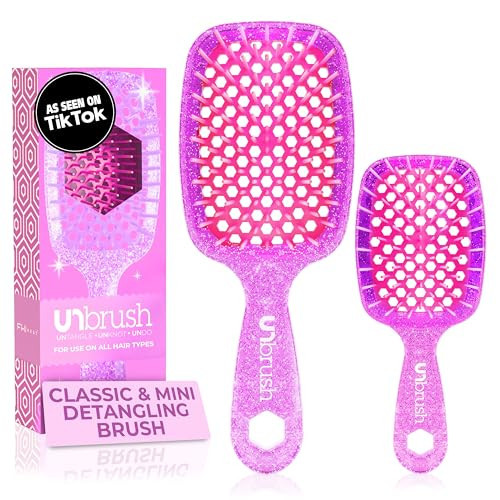 FHI Heat - UNbrush Detangling Brush Combo Pack — Original & Mini UNbrush Hairbrush for All Wet/Dry Hair Types — DuoFlex Anti Static Hair Brush, Vented Detangler Brush for Pain-Free Styling | Amazon (US)