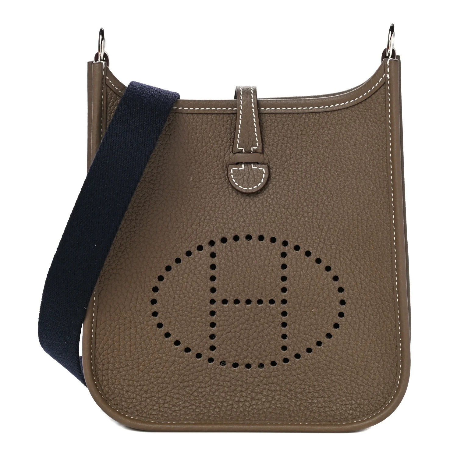 HERMES Taurillon Clemence Amazone Evelyne TPM Etoupe Bleu Indigo | FASHIONPHILE | Fashionphile
