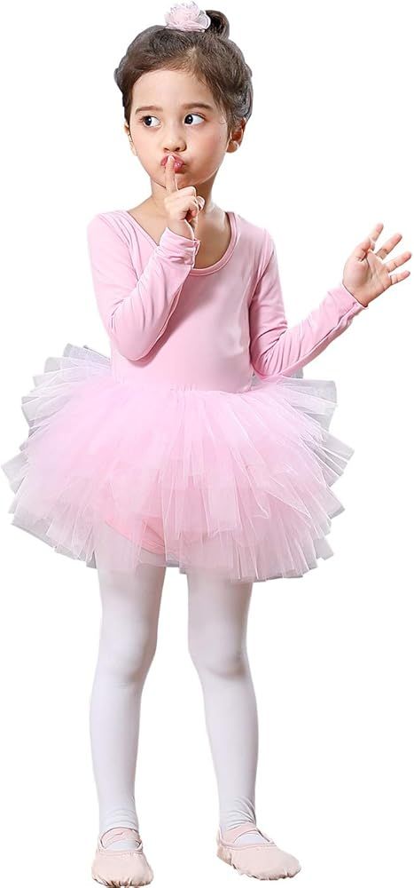 Girls' Camisole Dance Tutu Leotard with Fluffy 4-Layers Ballet Dress for Ballerina (18 Months - 7... | Amazon (US)