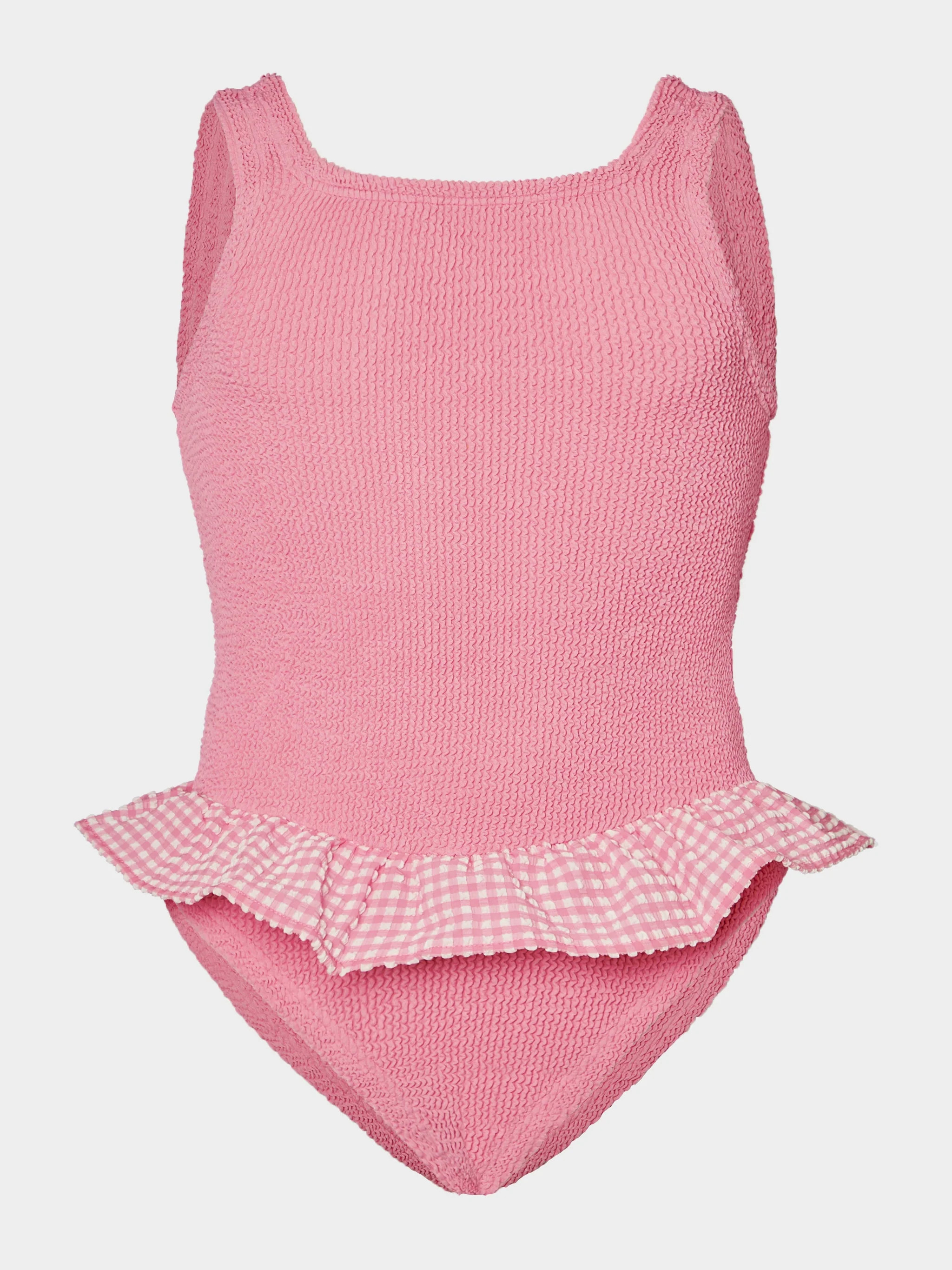 Kids Duo Denise Swim (Ages 7 to 12) - Milkshake Gingham | HUNZA G