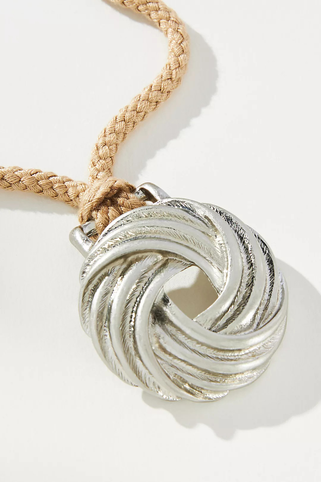 Ribbed Circular Pendant Necklace | Anthropologie (US)