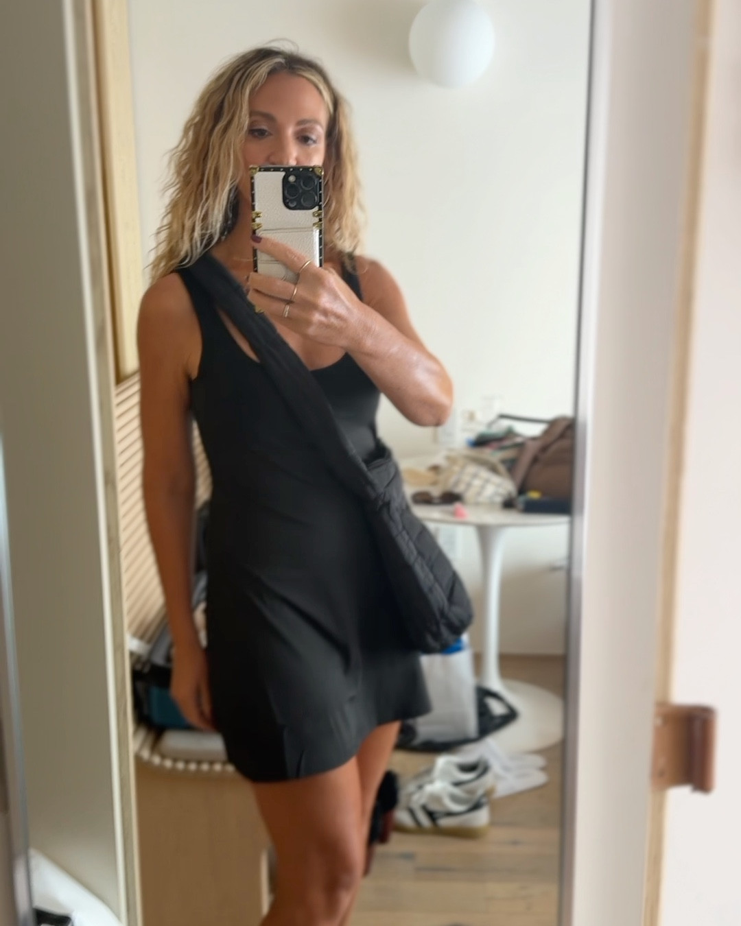 Black Tennis Dress Outfit • Travel Outfit • Spring Outfit • Under $40

If you need one dress for travel… this is it 🖤

The little black dress that took me all over New York — the perfect mix of comfort, style, and practicality

This black tennis dress has built-in shorts (with a phone pocket 🙌🏼), thicker straps, and the best length — not too short, which makes it super flattering and easy to wear

The A-line shape is so flattering and the fabric is lightweight, breathable, and moisture-wicking, so it works for workouts but looks like a chic everyday outfit

I wore this for walking all over the city, sightseeing, and dressing up for around town — truly the easiest throw-on-and-go outfit


Comes in the prettiest spring colors (lavender, pinks, baby blue) and it’s under $40 👏

Wearing a medium (5’7, size 6) and it fits true to size

Paired it with my go-to @Nike US  sneakers that literally go with everything — super lightweight, insanely comfortable, and perfect for walking all day (a must for travel outfits)

Also wearing my lightweight packable puffer messenger bag — one of my favorite travel finds because it packs completely flat in your suitcase but still fits all your essentials (water bottle, wallet, phone, etc.) and is so comfortable to carry all day

Perfect for: travel outfits, spring outfits, vacation outfits, resort wear, sightseeing outfits, mom outfits, activewear dresses, athleisure outfits

Linked here 🤍


#LTKOver40 #LTKActive #LTKTravel