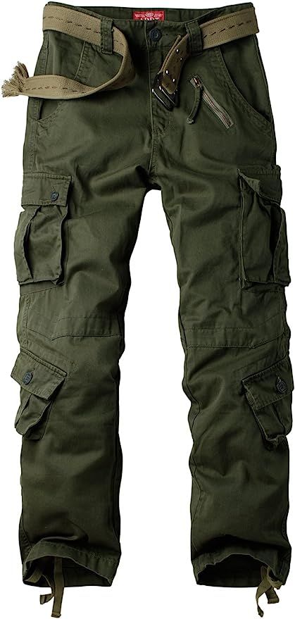 Alfiudad Womens Cargo Pants with Pockets Casual Military Army Hiking Combat Tactical Work Pants T... | Amazon (US)