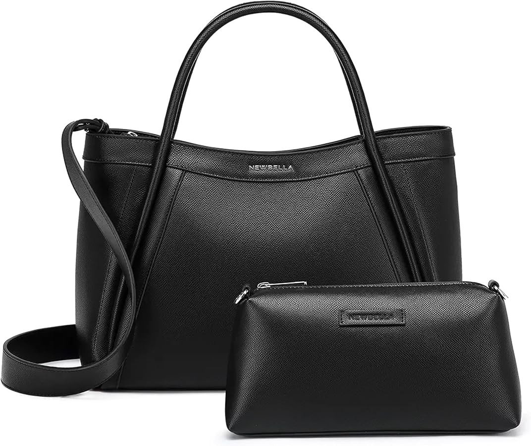NEWBELLA Kelly Vegan Leather Tote Bag for Women - Stylish Versatile Commute Top Handle Bag, Hobo ... | Amazon (US)