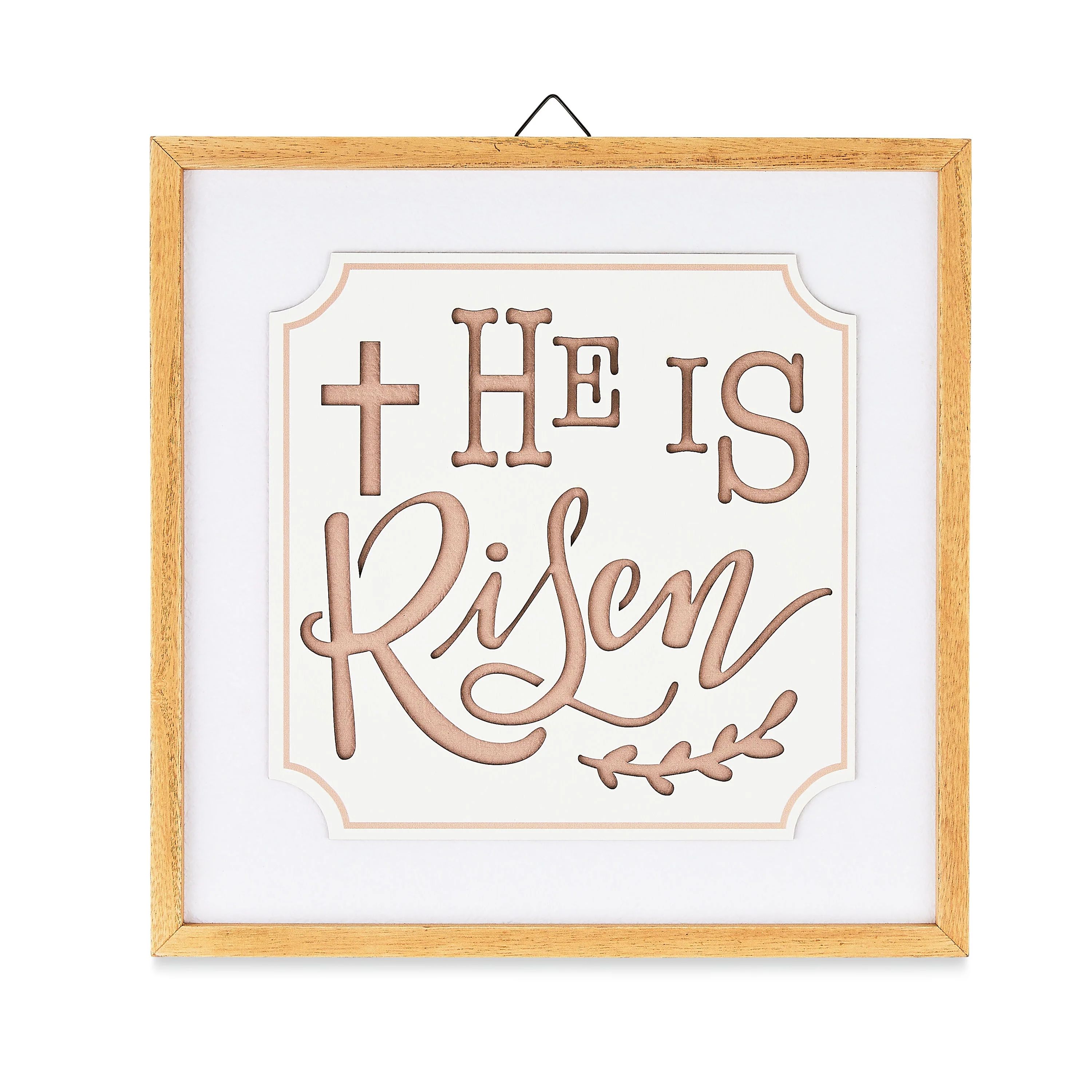 Easter He Is Risen Square Hanging Sign, 12.5 in x 12.5 in, by Way To Celebrate | Walmart (US)