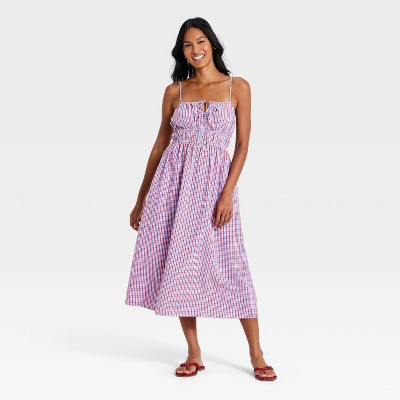 Women's Maxi Sundress - Universal Thread™ Multicolor Gingham M | Target