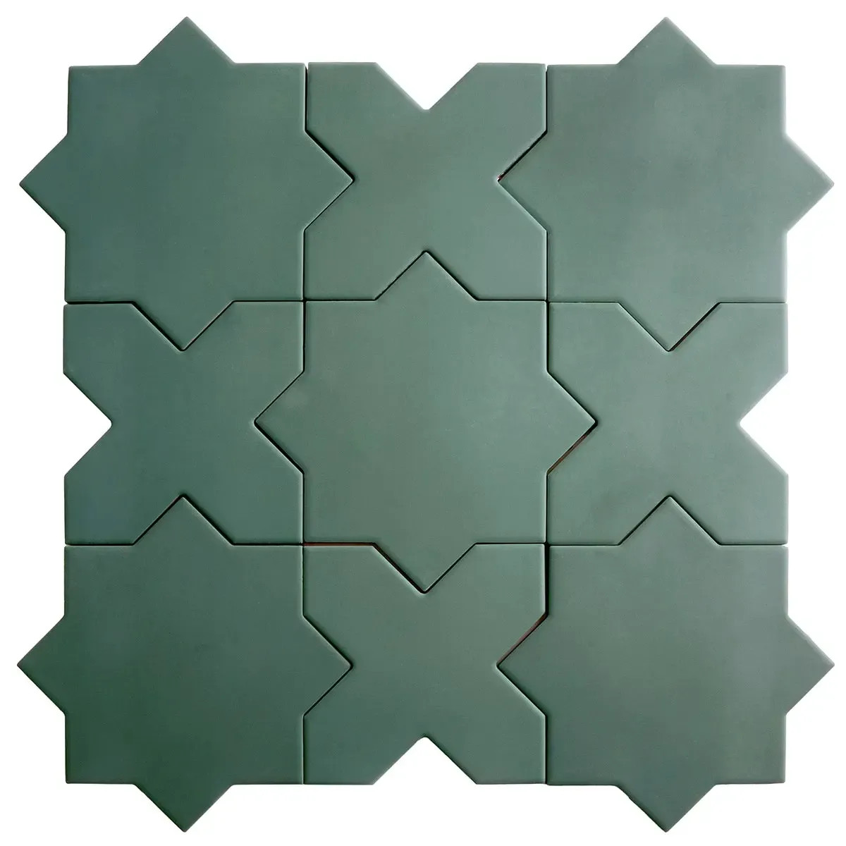 Carmel Sage Green Porcelain Star Tile | Tile Club
