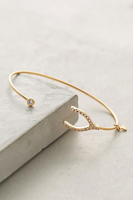 Glimmered Wishbone Cuff | Anthropologie (US)