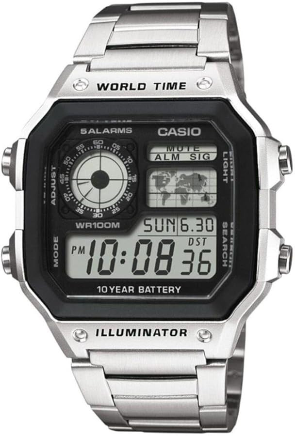 Casio Men's AE1200WH-1A Black Analog Digital Multi-Function Watch | Amazon (US)