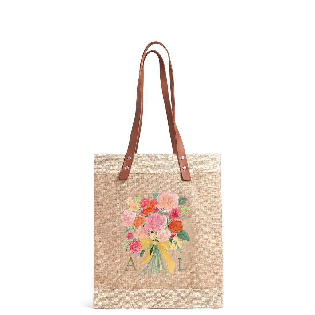 Market Tote in Natural Bouquet by Amy Logsdon | Apolis