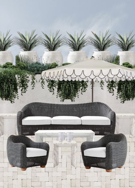 Outdoor design 

Outdoor furniture, outdoor sofa, outdoor chairs, outdoor dining table, outdoor dining chairs, scalloped umbrella

#LTKSeasonal #LTKsalealert #LTKhome
