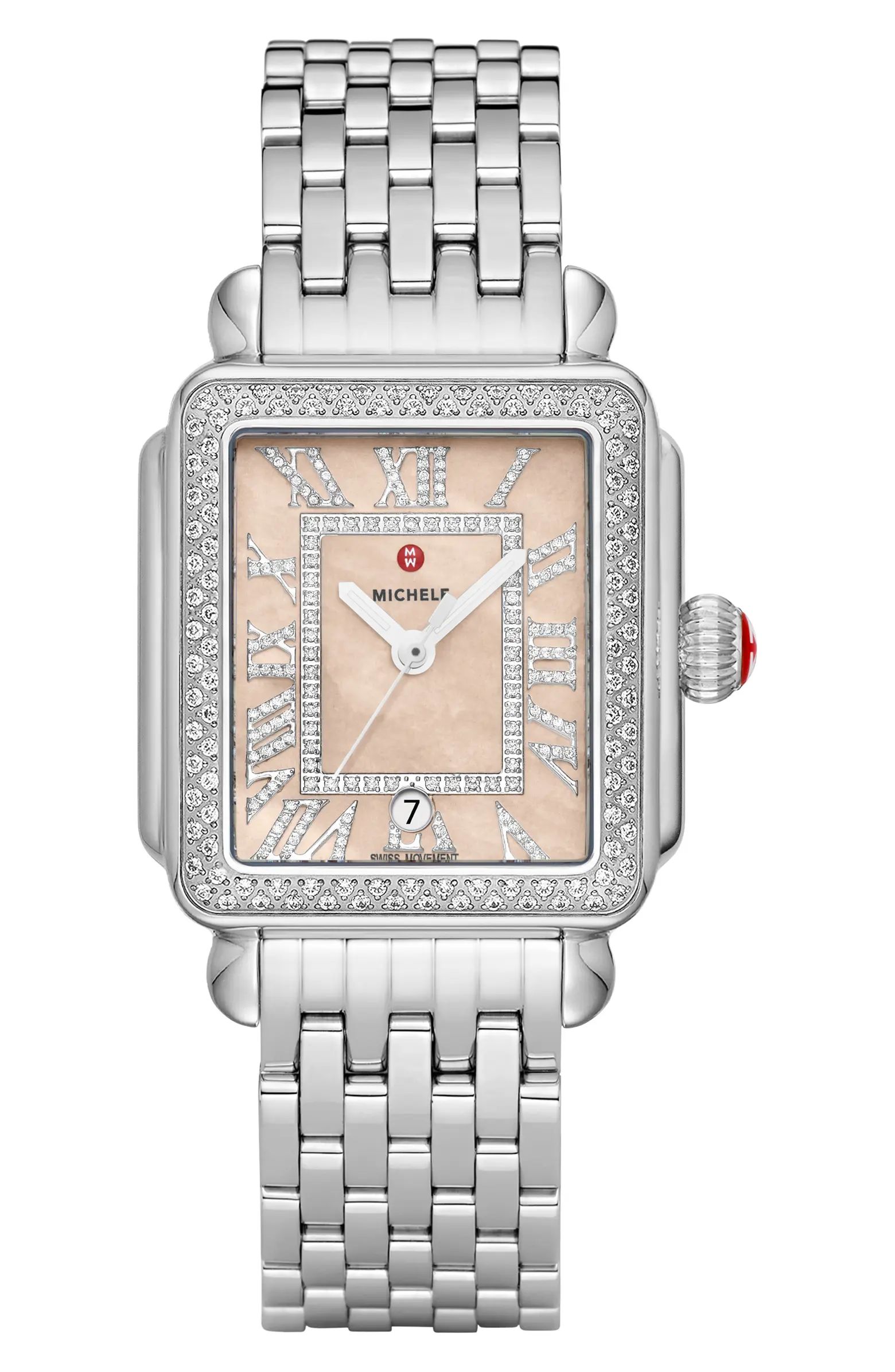 Deco Madison Diamond Bracelet Watch, 35mm | Nordstrom