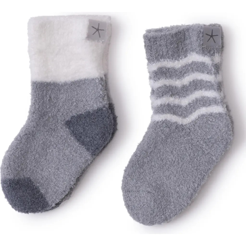 barefoot dreams CozyChic Lite® 2-Pack Sock Set in Moonbeam Multi at Nordstrom | Nordstrom