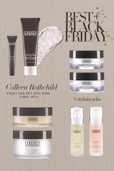 Colleen Rothschild sale! Enjoy 30% off with code BF22! Colleen sale, skincare favorites, StylinByAylin 

#LTKbeauty #LTKunder100 #LTKCyberweek