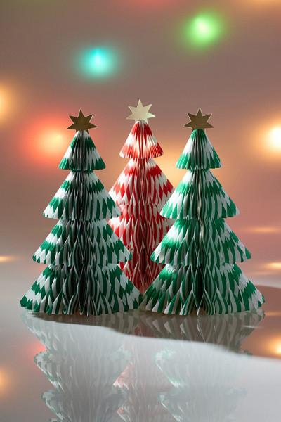 Meri Meri Striped Honeycomb Paper Tree Set | Urban Outfitters (US and RoW)