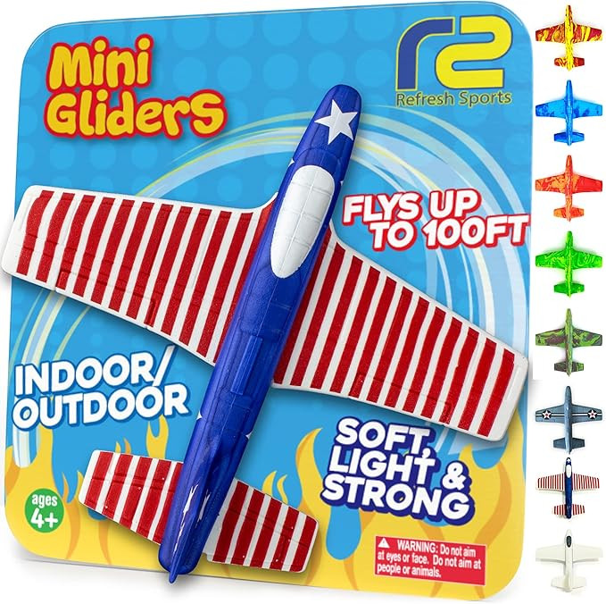 Airplane Toys for Kids: Stars & Stripes Foam Glider Plane Toy For Boys & Girls - USA Flag Design ... | Amazon (US)