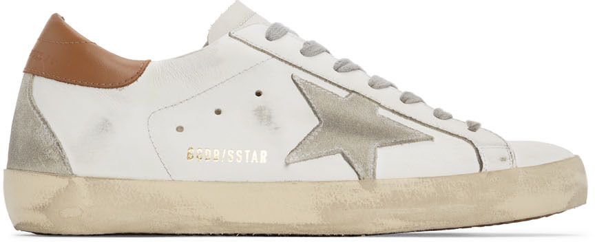 White & Brown Super-Star Sneakers | SSENSE