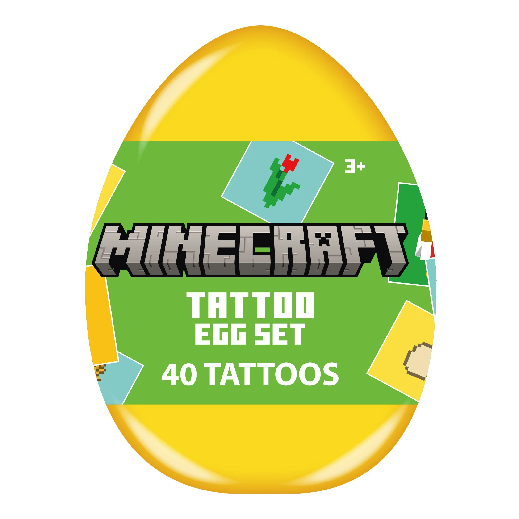 Minecraft Tattoo Egg Set for Easter, 40 Count, for Ages 3+ | Walmart (US)