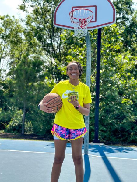 Shot some basketball content with my girl. She loves this outfit from @academy great to move around for sports. #sports #basketball #teenathletes #girls #nike #girlsbasketball @nike

#LTKkids