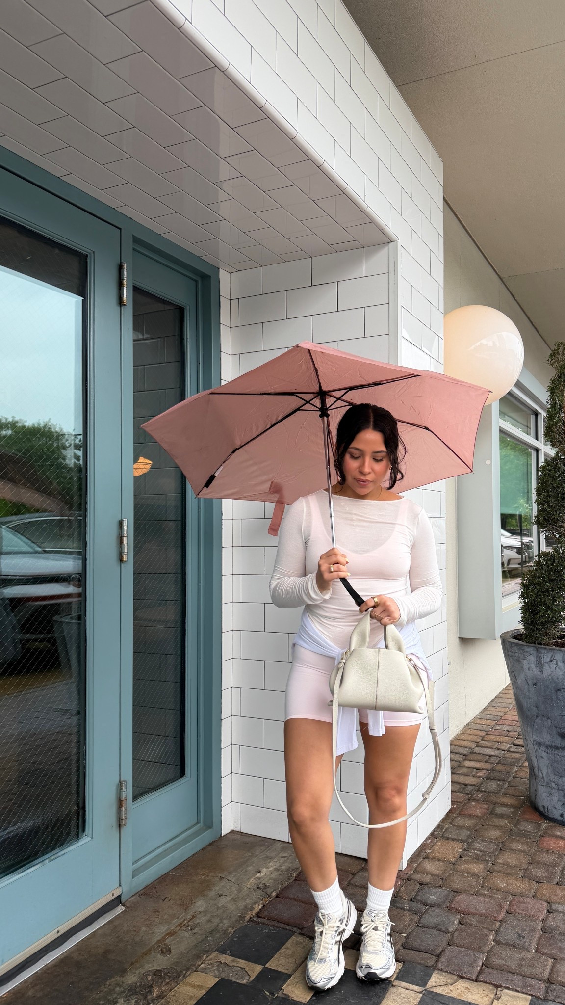 Tank: small
Shorts: 4 
Cover up: small
White long sleeve: small
White socks 
Sneakers: 6.5 women 

#LTKootd #LTKActive #LTKgrwm