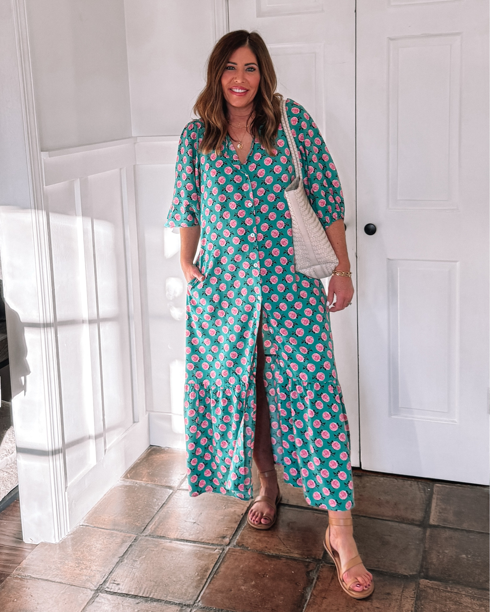 I love the button front style of this dress! So lightweight and flowy! It comes in several prints and colors, and it is true to size. I am wearing a medium. This would be perfect for teachers you can style it with sandals sneakers. You can travel in this. You can take it with you on vacation you could even wear it as a swim cover-up. I love it and I don’t wear a lot of dresses, but this one is super comfy and cute.



#LTKOver40 #LTKFindsUnder50 #LTKStyleTip