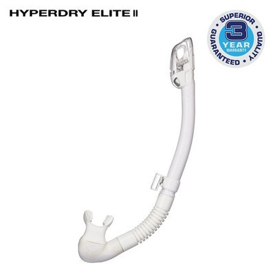 Tusa Hyperdry Elite II Dry Top Snorkel, White/White Silicone | Target