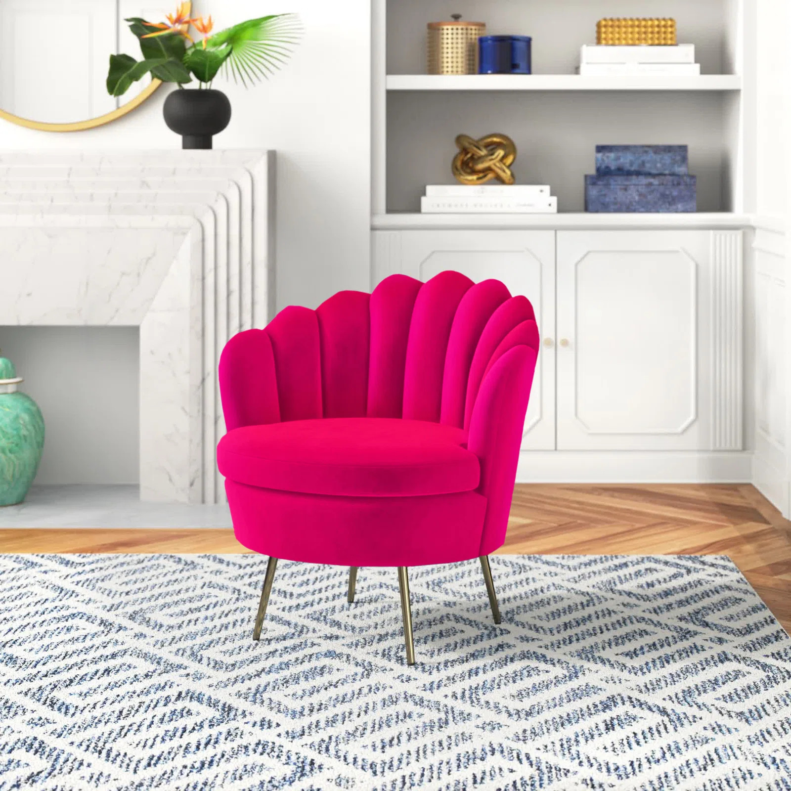 Hendrix 30" Wide Velvet Barrel Chair | Wayfair Professional