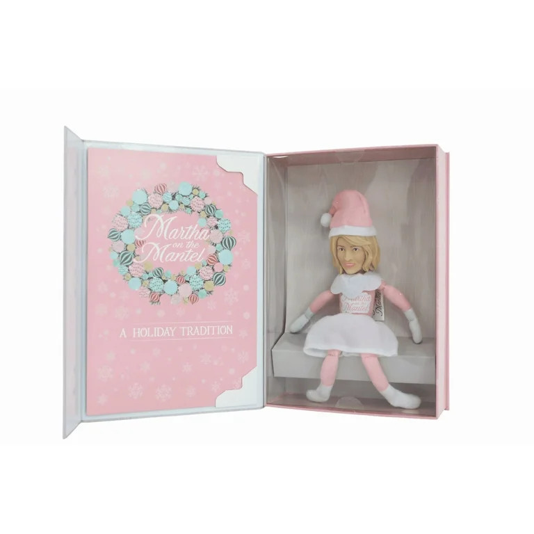 Martha Stewart Martha on The Mantel 10” Christmas Pink Plush Figurine | Walmart (US)