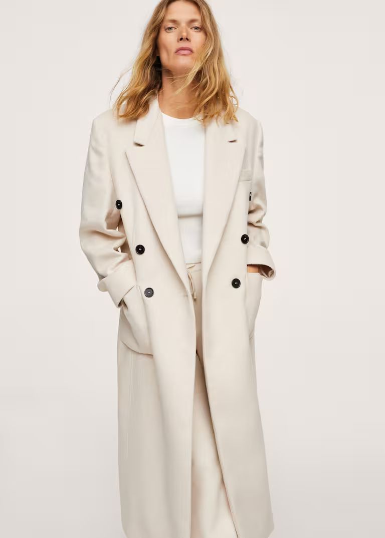 Double-breasted coat -  Women | Mango USA | MANGO (US)