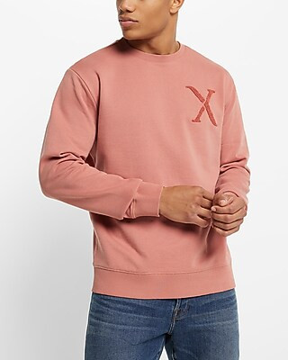 Embroidered Graphic Crew Neck Sweatshirt | Express