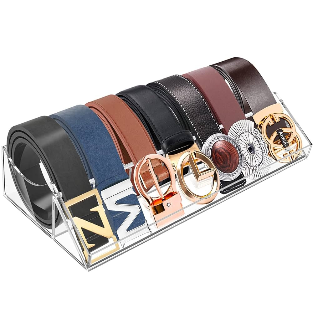 ToyaJeco Acryl-Gürtelorganizer, 7 Fächer Gürtel Aufbewahrungshalter für Closet Drawer, Klar G... | Amazon (DE)