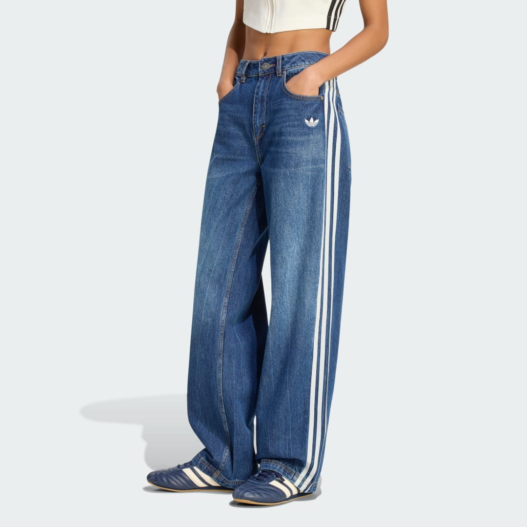 adidas VINTAGE DAD JEANS Indigo Denim 29/32 - Womens Originals Pants | adidas (US)