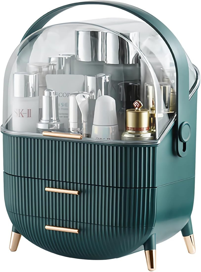 Amazon.com: JEONEKID Makeup Organizer for Vanity, Large Capacity Cosmetics Skincare Organizers wi... | Amazon (US)