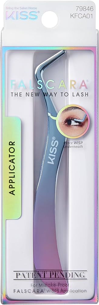 KISS Falscara Applicator, Precision Eyelash Clusters Placement, Mistake-Proof Eyelash Wisps Tweezer, Lash Tool For False Eyelash Extensions Look, Includes 1 Patent Pending Applicator | Amazon (US)