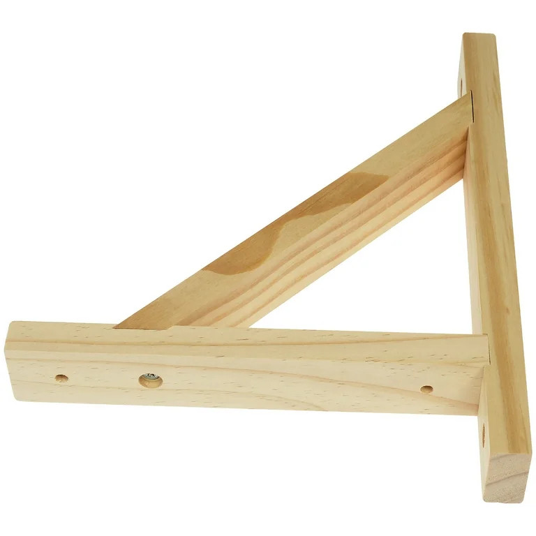 Hyper Tough, 7.5" x 9" Natural Wood Shelf Bracket, Pre-Drilled Holes, 50 lbs per Bracket | Walmart (US)