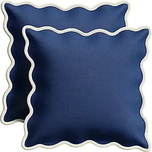 Orelle Scalloped Pillow Covers | Set of 2 | 100% Linen & Cotton | Decorative Throw Pillow Covers ... | Amazon (US)