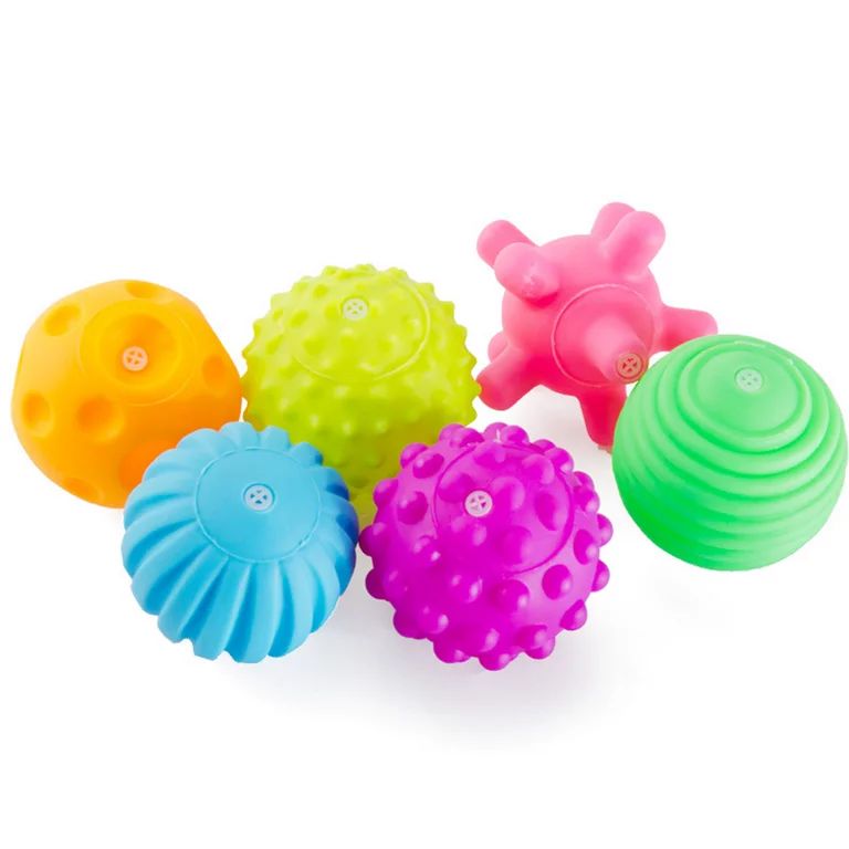 Znfrt 6PCS Baby Hand Catching Ball Infant Toy Grasp Balls Baby Sensory Balls Soft Rubber Grip Toy... | Walmart (US)