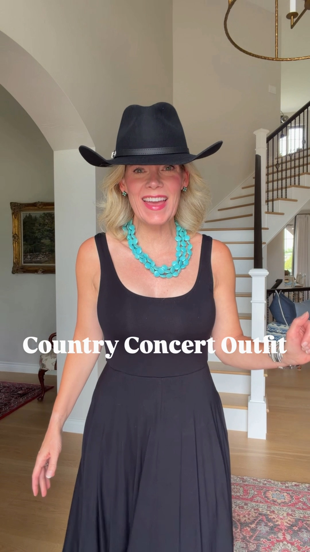In love with this fun new hat from @gigipip. I’m ready for a country western concert or date night!

Wearing one of my favorite @Tuckernuck dresses and Lucchese boots. And you can’t go wrong with some vintage turquoise jewelry!🩵

#LTKgrwm #LTKootd