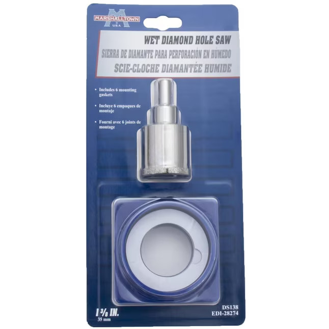 Marshalltown 1-3/8-in Diamond Non-arbored Hole Saw with Hard Case | Lowe's