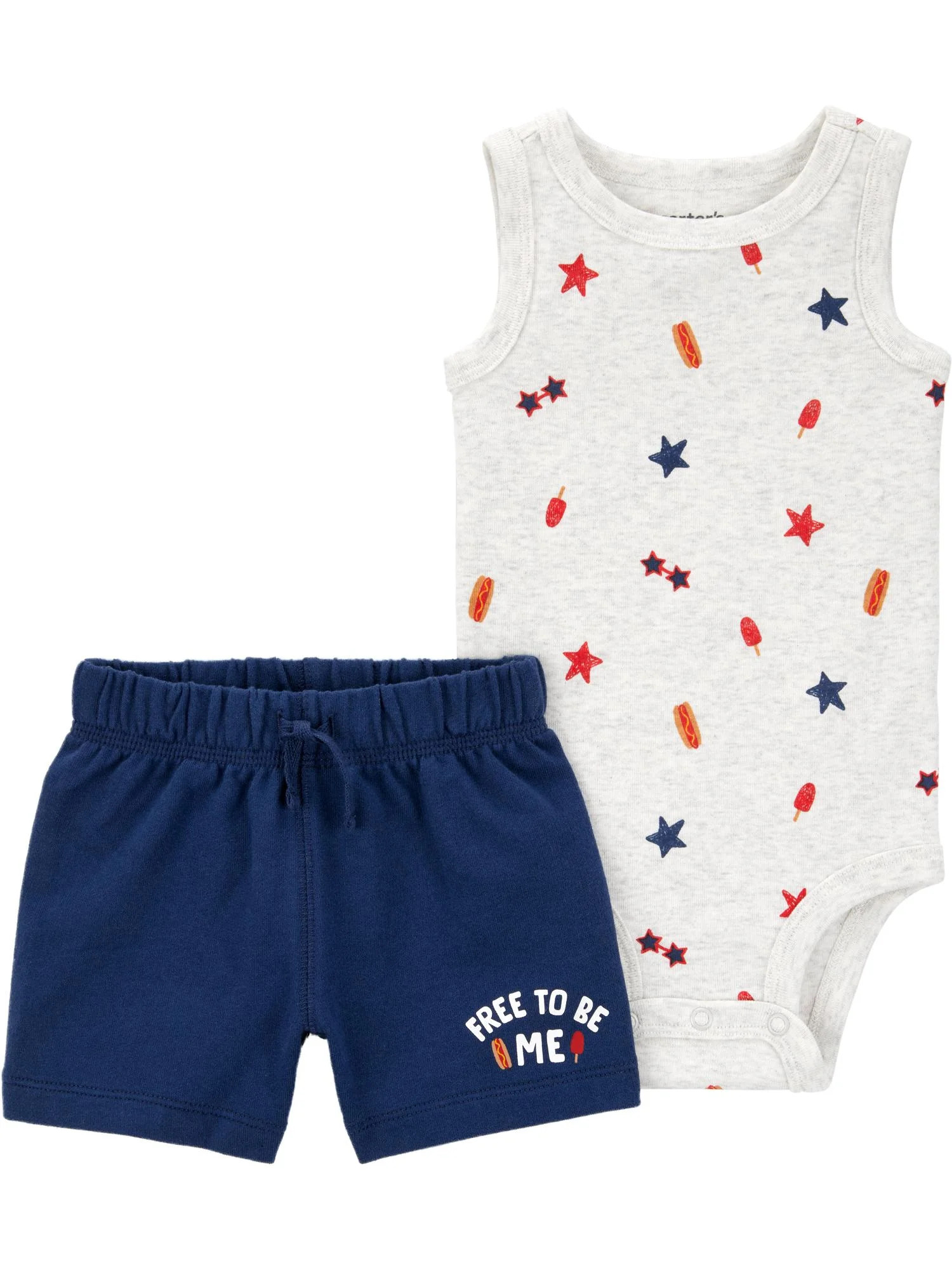 Carter's Child of Mine Baby Boy Patriotic Outfit Set, 2-Piece, Sizes Newborn-12 Months | Walmart (US)