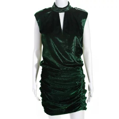 Ramy Brook Womens Velvet Sleeveless Cutout Gracie Dress Emerald Green Size 0 | Walmart (US)