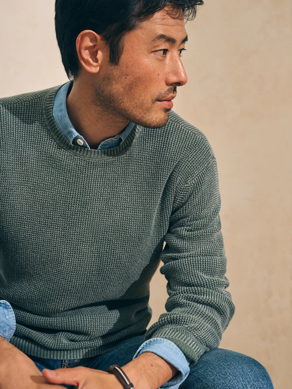 Sunwashed Crewneck Sweater | Faherty