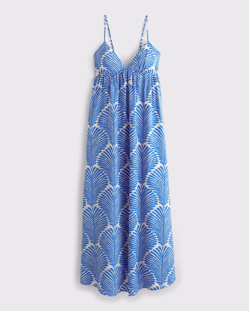 Women's Bra-Free Clasp-Back Flowy Maxi Dress | Women's Dresses & Jumpsuits | Abercrombie.com | Abercrombie & Fitch (US)