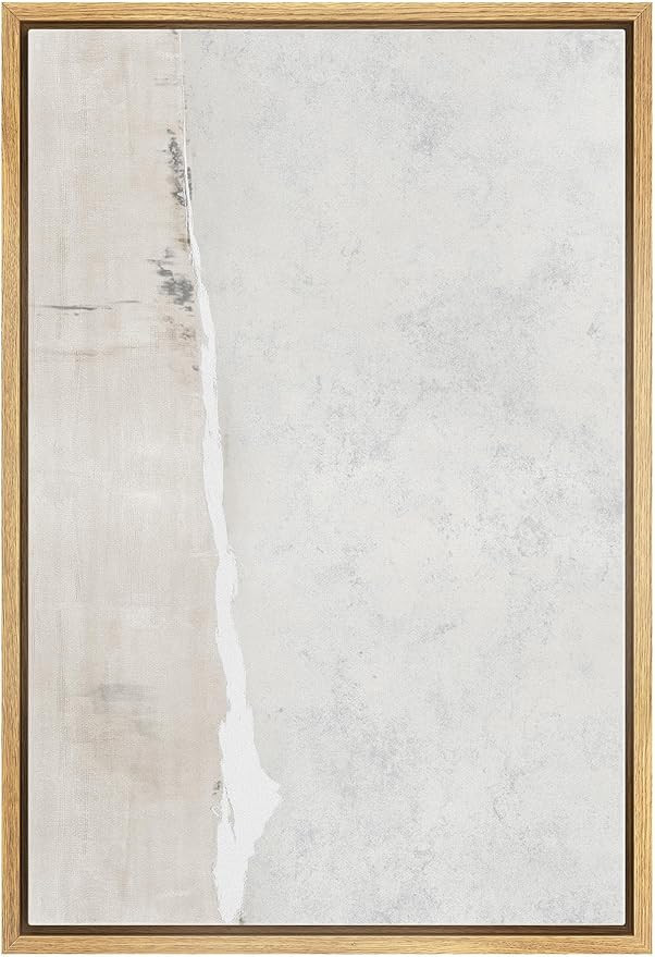 SIGNWIN Framed Canvas Print Wall Art Gray Tan Watercolor Pastel Color Abstract Shapes Illustratio... | Amazon (US)