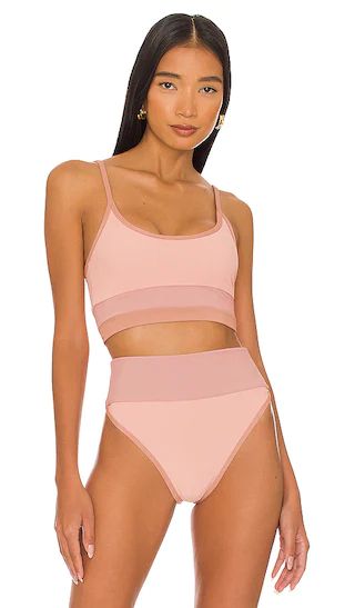 Eva Bikini Top in Blush Colorblock | Revolve Clothing (Global)
