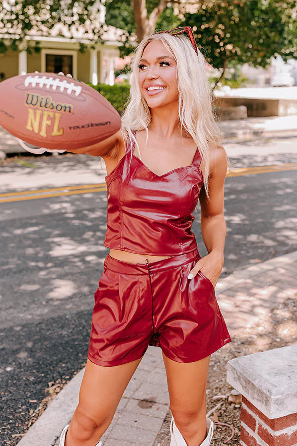 Cheers To This Faux Leather Top | Impressions Online Boutique